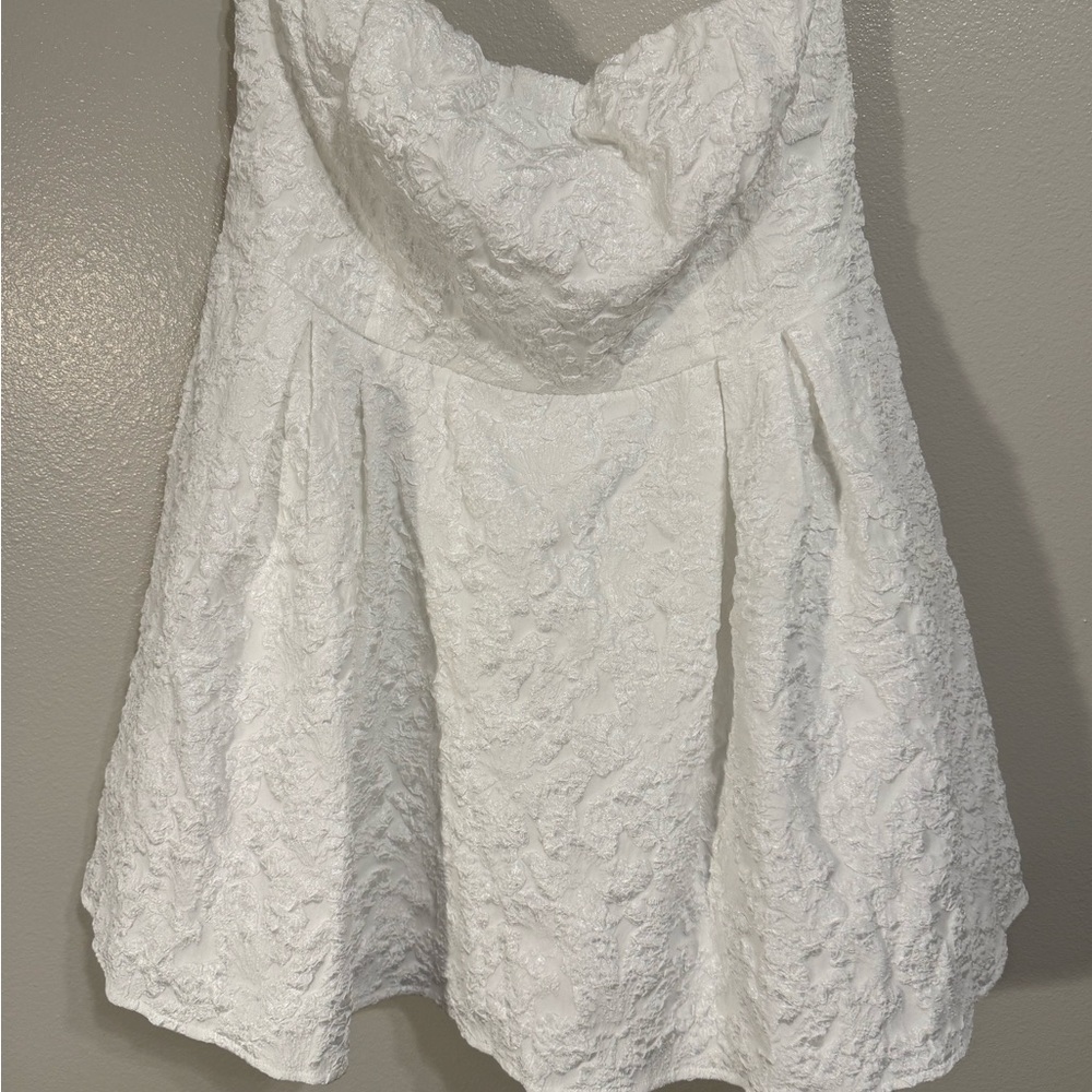 Fashion Nova Strapless White Dress